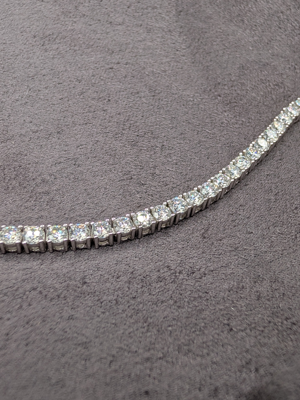 NWT 7.5" Moissanite 925 Sterling Silver Tennis Bracelet 3mm - Picture 5 of 5